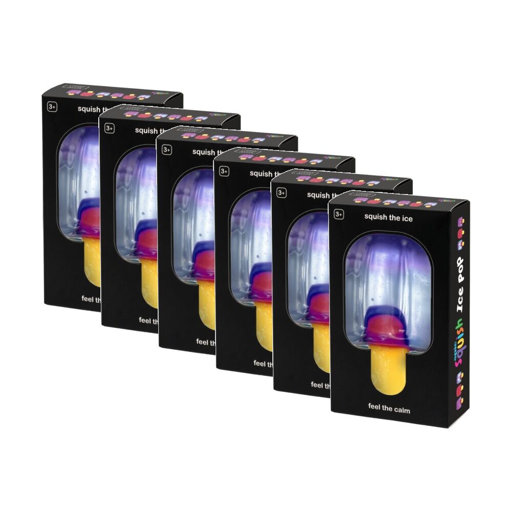 6PK Epic Squish Ice Pop Assorted Soft Slow Rising Sensory Toy Kids 3y+