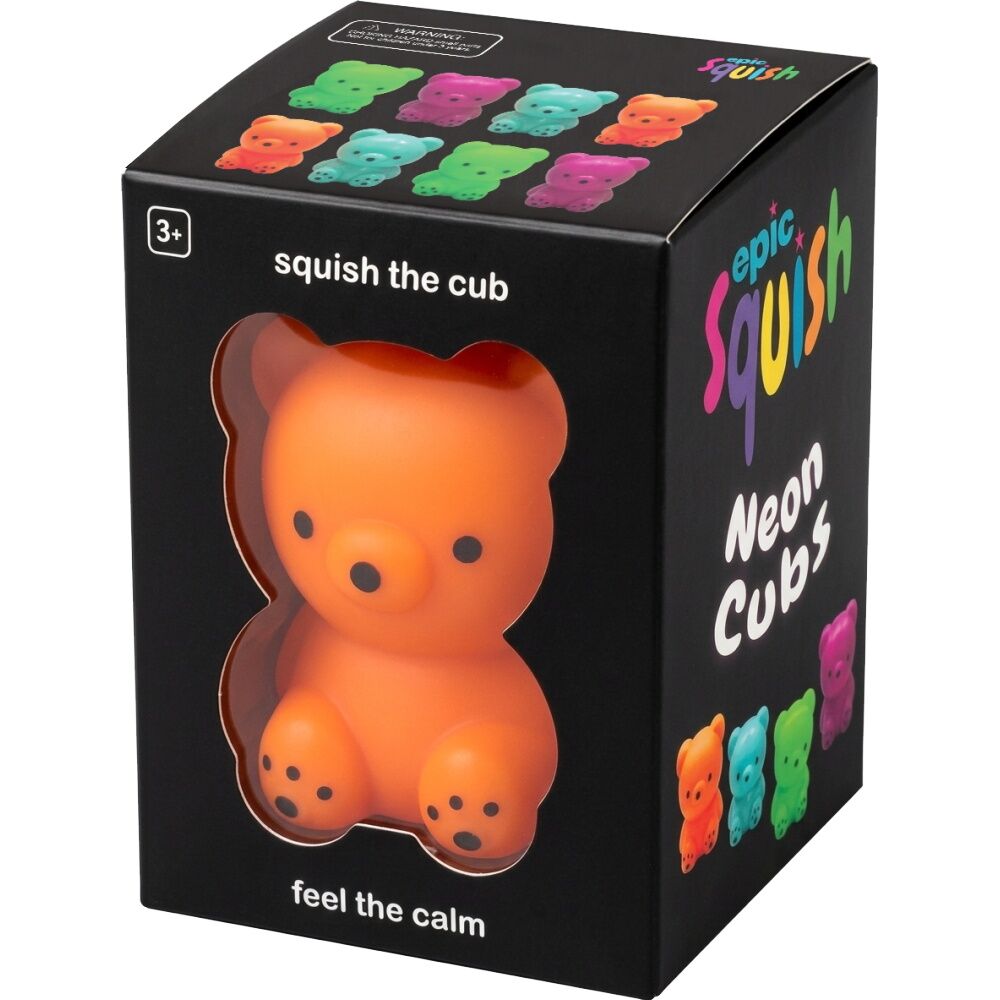 6PK Epic Squish Neon Cubs Assrtd Soft Slow Rising Sensory Toy Kids 3y+
