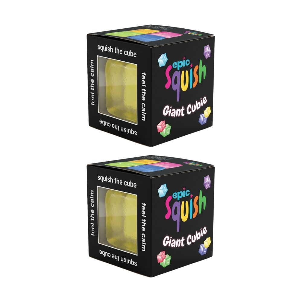 2PK Epic Squish Giant Cubie Assorted Slow Rising Sensory Toy Kids 3y+