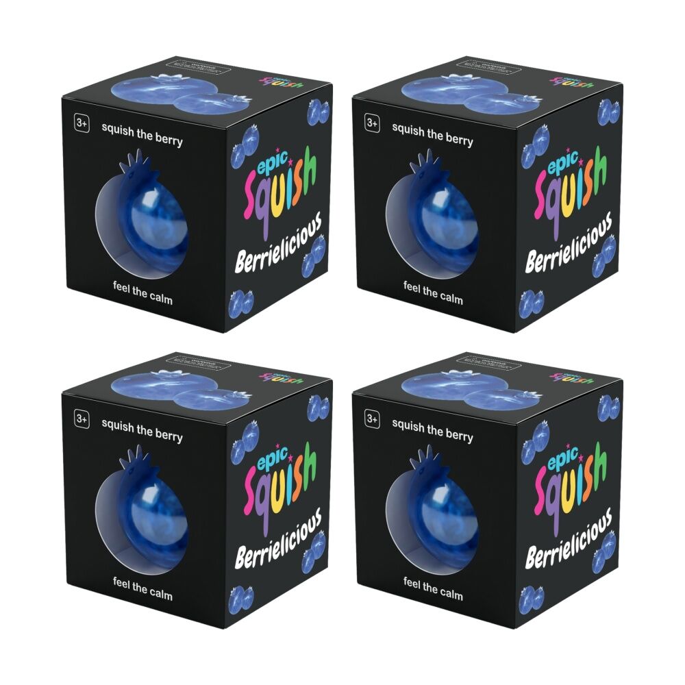 4PK Epic Squish 7.5cm Berrielicious Slow Rising Sensory Toy Kids 3y+