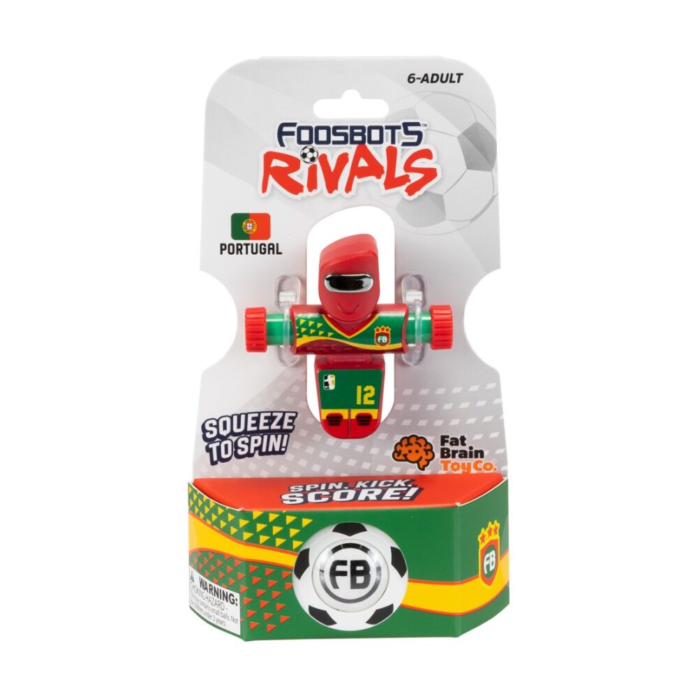 2PK Foosbots 6Y+ Rivals Team Portugal Squeeze To Spin Kids Soccer Football Toy