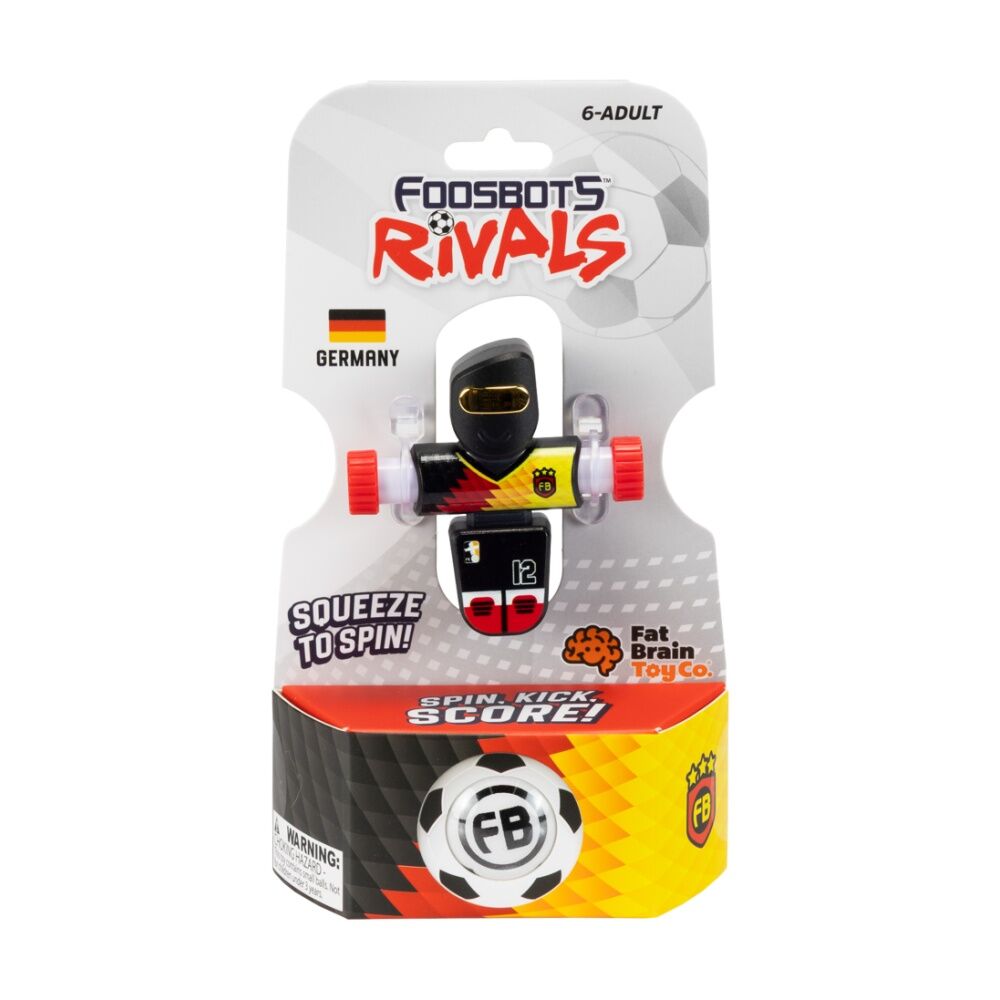 Foosbots Rivals Germany Interactive Soccer Toy Squeeze To Spin Kids 6+