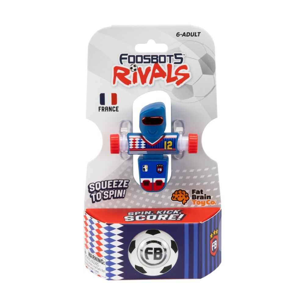 Foosbots Rivals Team France Soccer Toy Squeeze To Spin Kids 6+