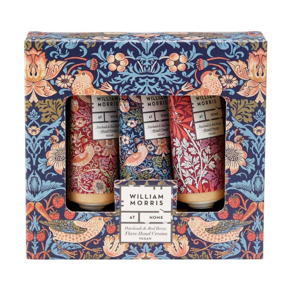 2x 3pc Heathcote & Ivory William Morris Strawberry Thief Hand Cream Set