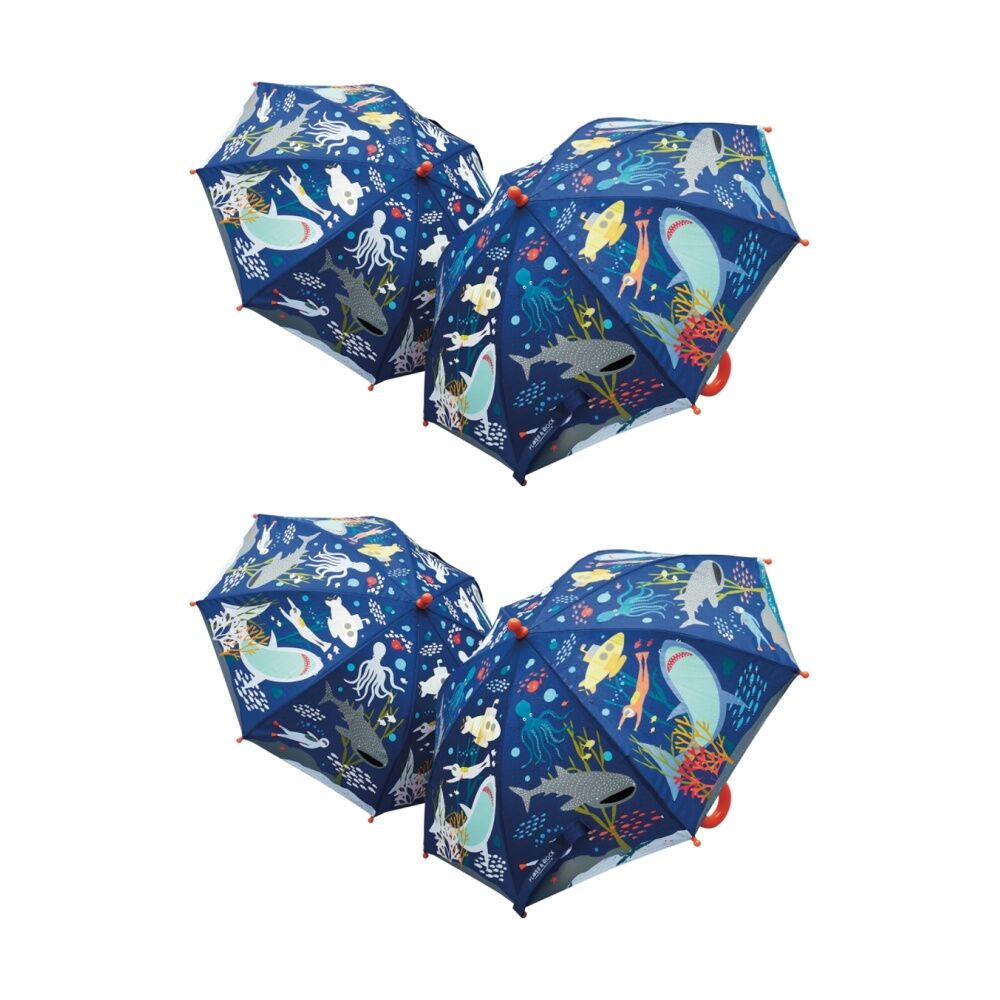2PK Floss & Rock Kids Colour Changing Umbrella Rain Accessory Deep Sea Theme