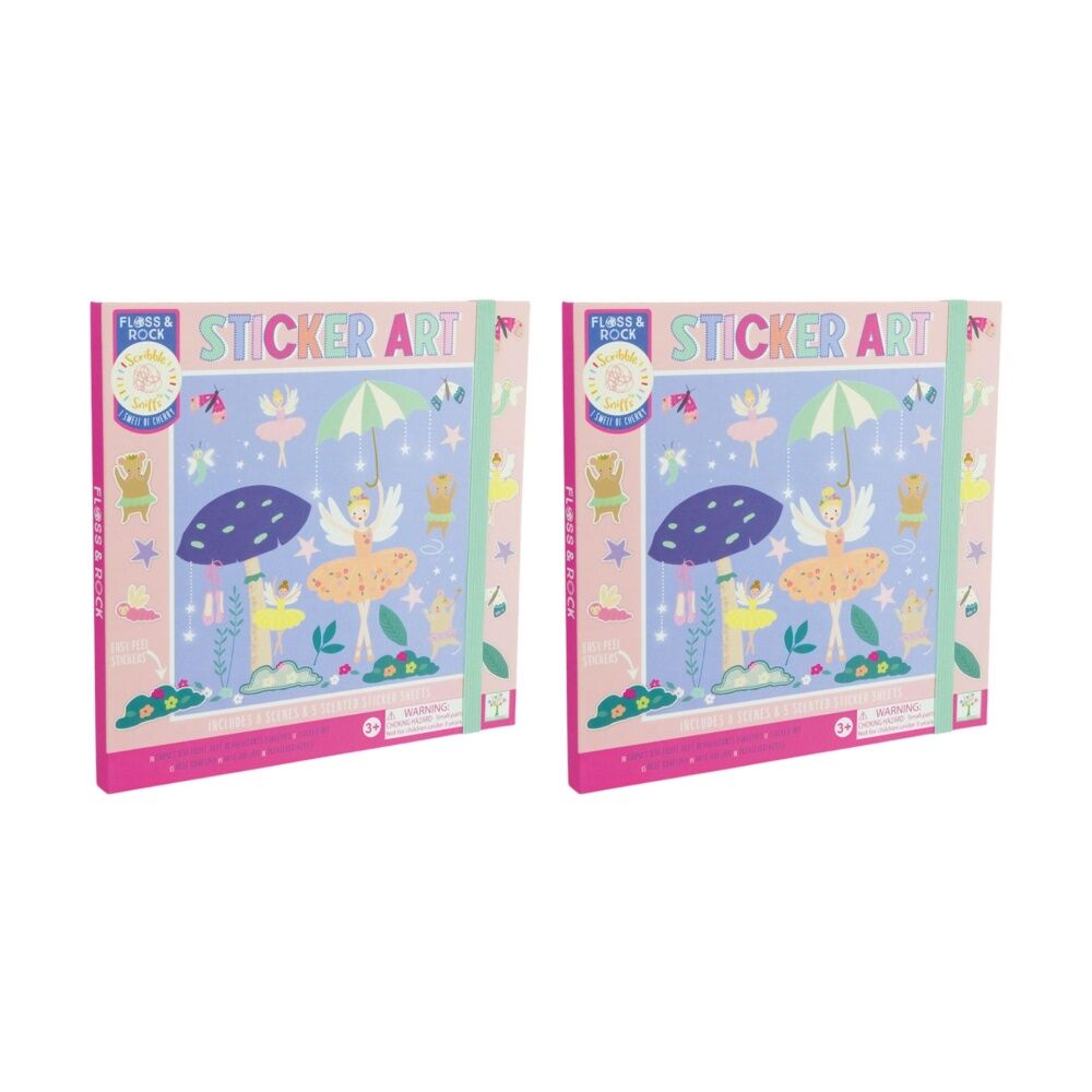 2x 13pc Sticker Art Enchanted Magical Scenes Scented Stickers 3y+ Floss & Rock