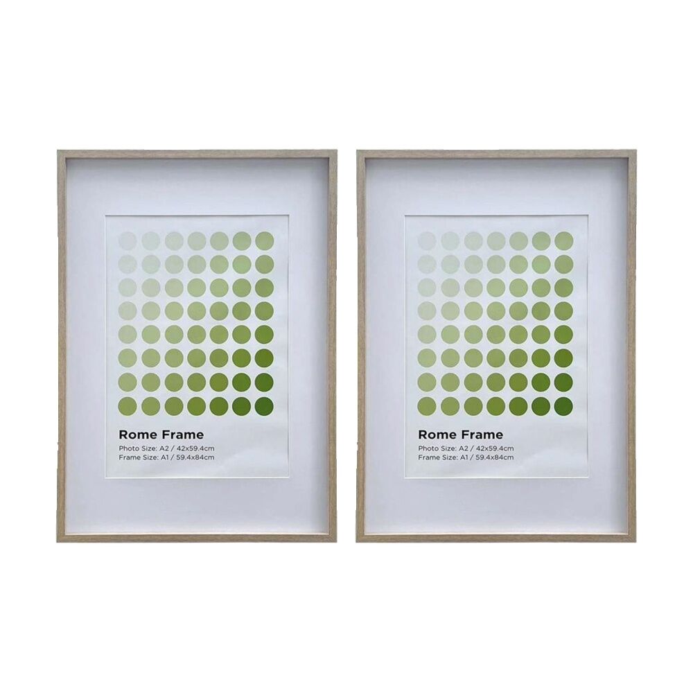 2PK Braz A1 Rome Image Photo Document Display Frame 59.4x84cm Beech