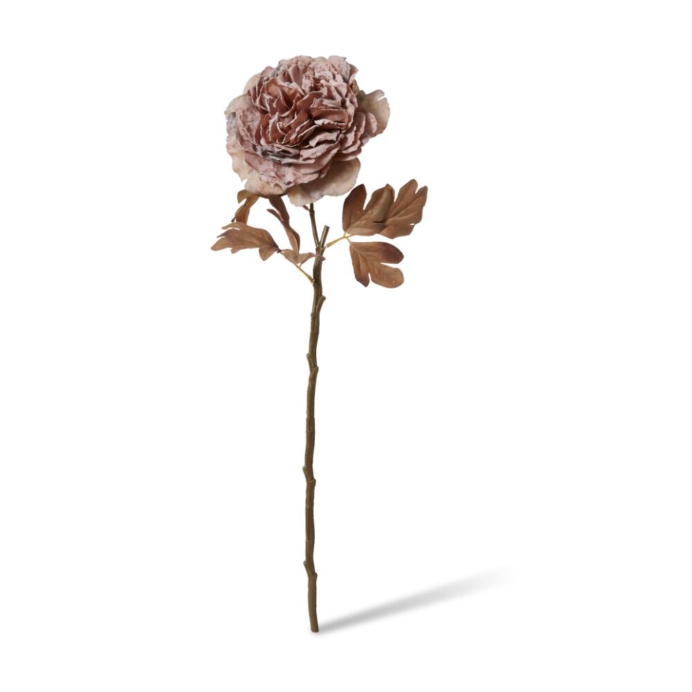 3PK E Style Peony Decor Stem Artificial Flower Dusty Mauve 17x17x69cm