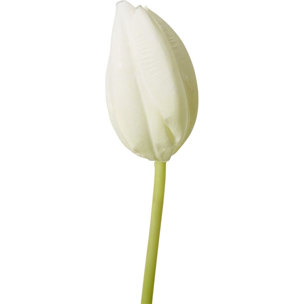3PK E Style Tulip Stem Durable Artificial Flower Decor White 9x3x74cm