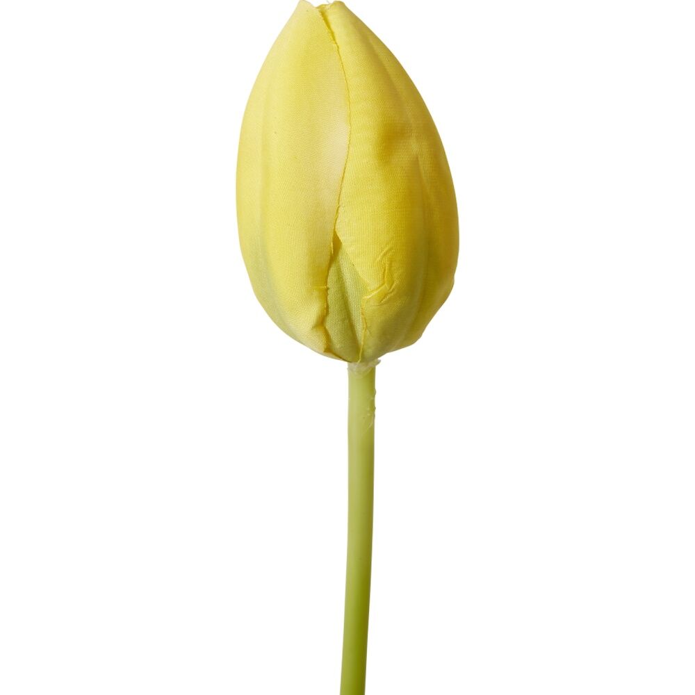 6PK E Style Tulip Stem Durable Artificial Flower Decor Yellow 9x3x74cm