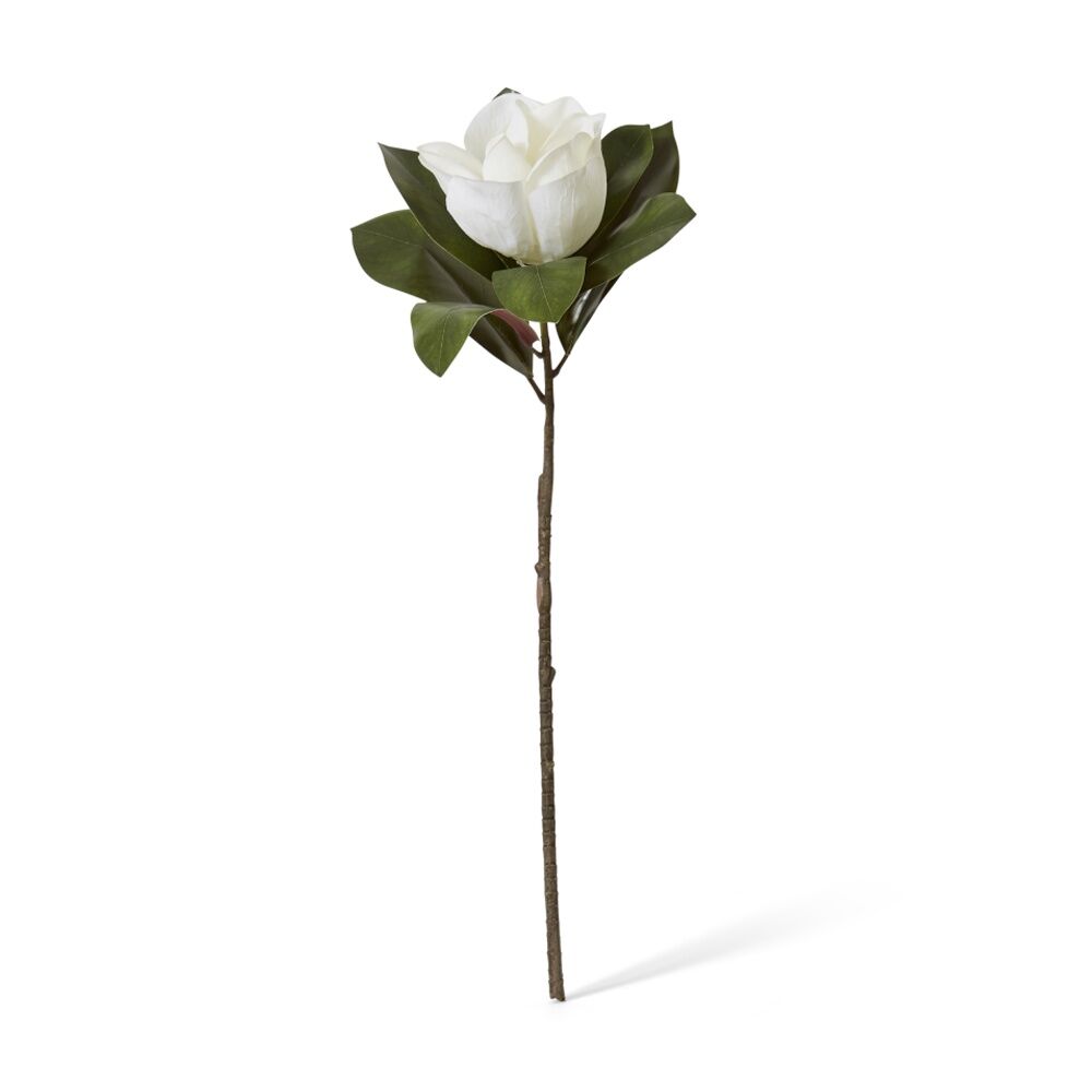 2PK E Style Magnolia Flower Stem Artificial White 30x30x70cm