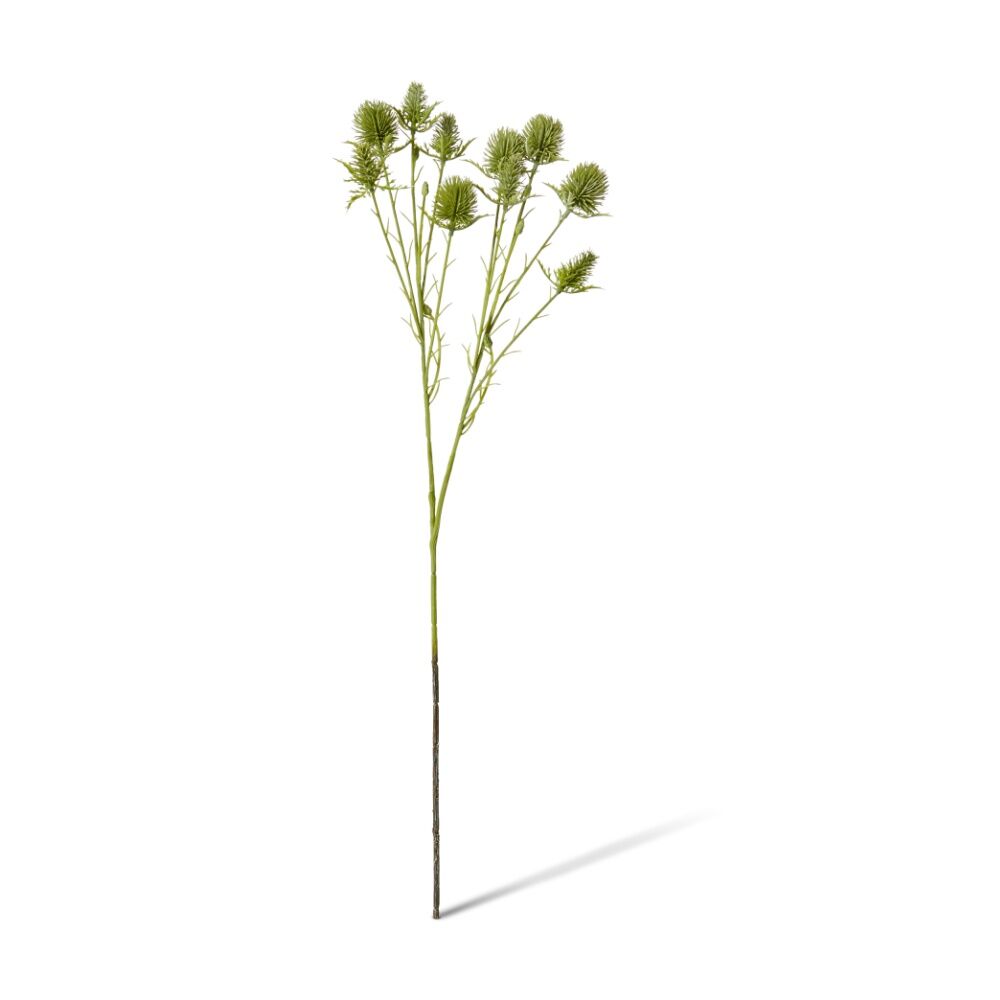 E Style Thistle Spray Stem Artificial Flower Plant Green 24x12x69cm