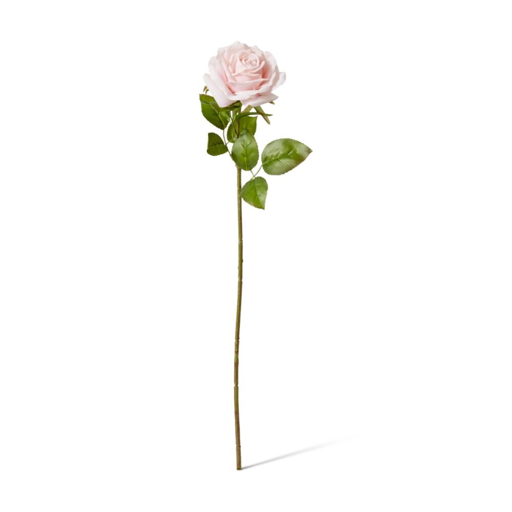 6PK E Style Rose Garden Stem Durable Artificial Flower Soft Pink 22x14x66cm