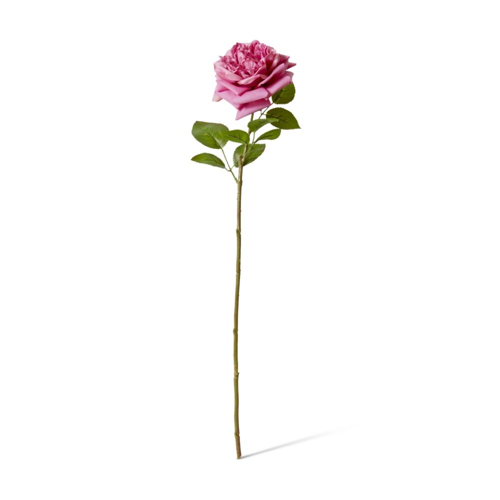 6PK E Style Rose Austin Stem Elegant Artificial Flower Mauve 22x14x66cm