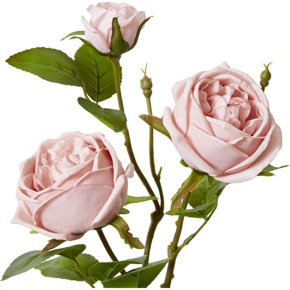 4PK E Style Rose Austin Spray Elegant Artificial Flower Dusty Pink 24x16x78cm