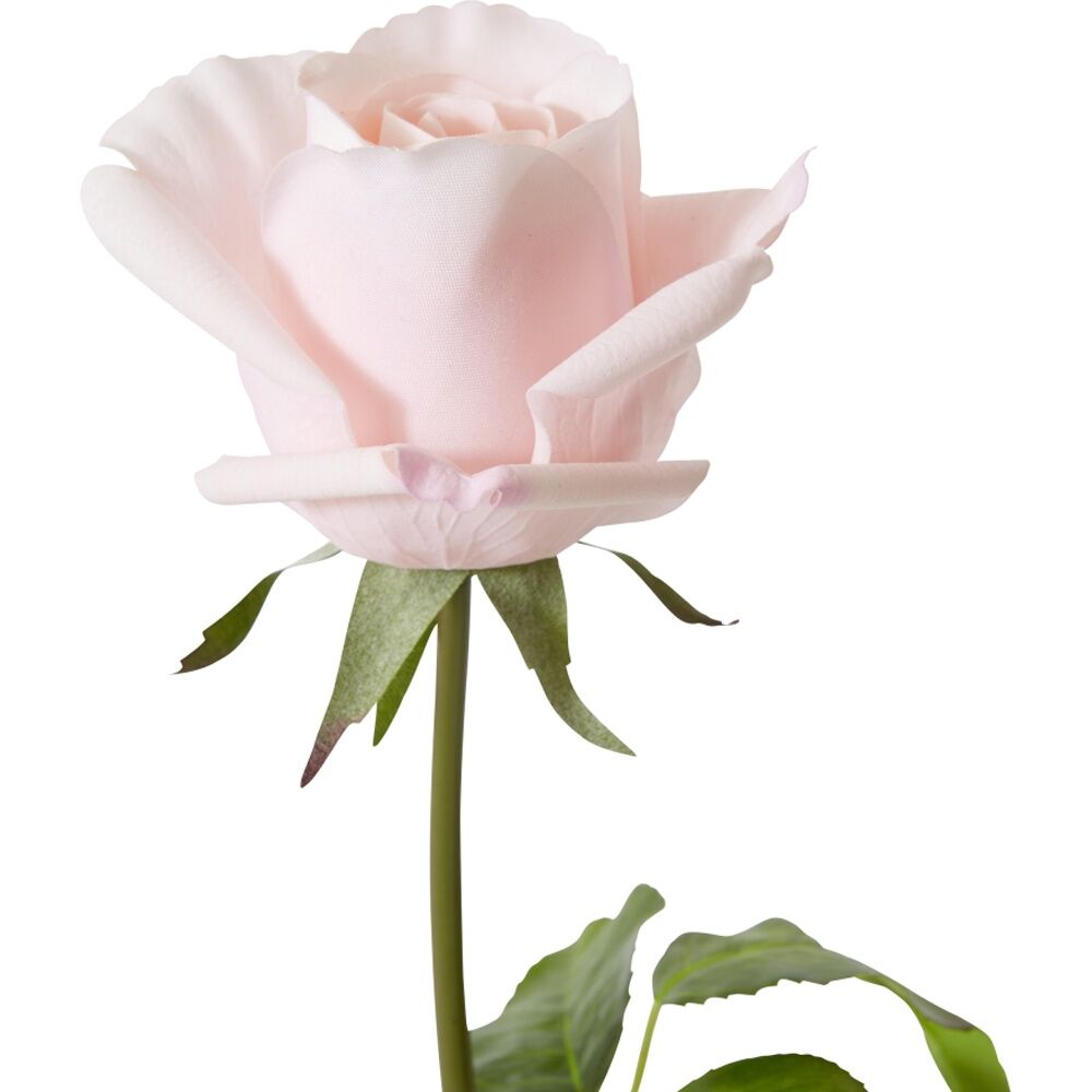 6PK E Style Rose Classic Short Stem Artificial Flower Soft Pink 14x12x45cm