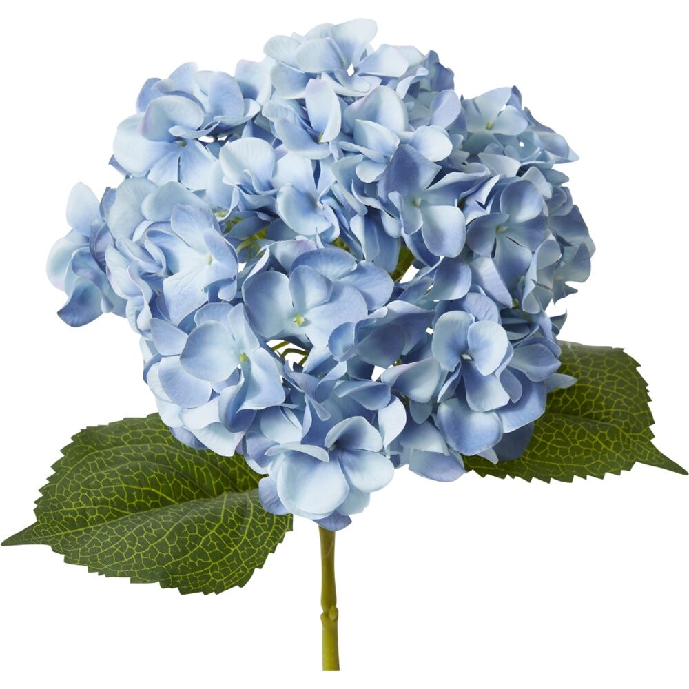 4PK E Style Hydrangea Garden Large Stem Artificial Flower Blue 19x31x65cm