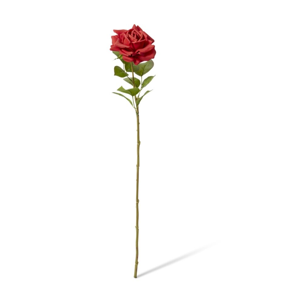 3PK E Style Rose Rosa Stem Artificial Flower Decoration Red 22x14x63cm