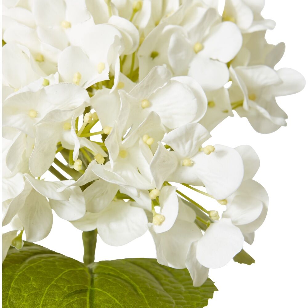 2PK E Style Hydrangea Bloom Stem Artificial Flower Ivory 25x20x60cm
