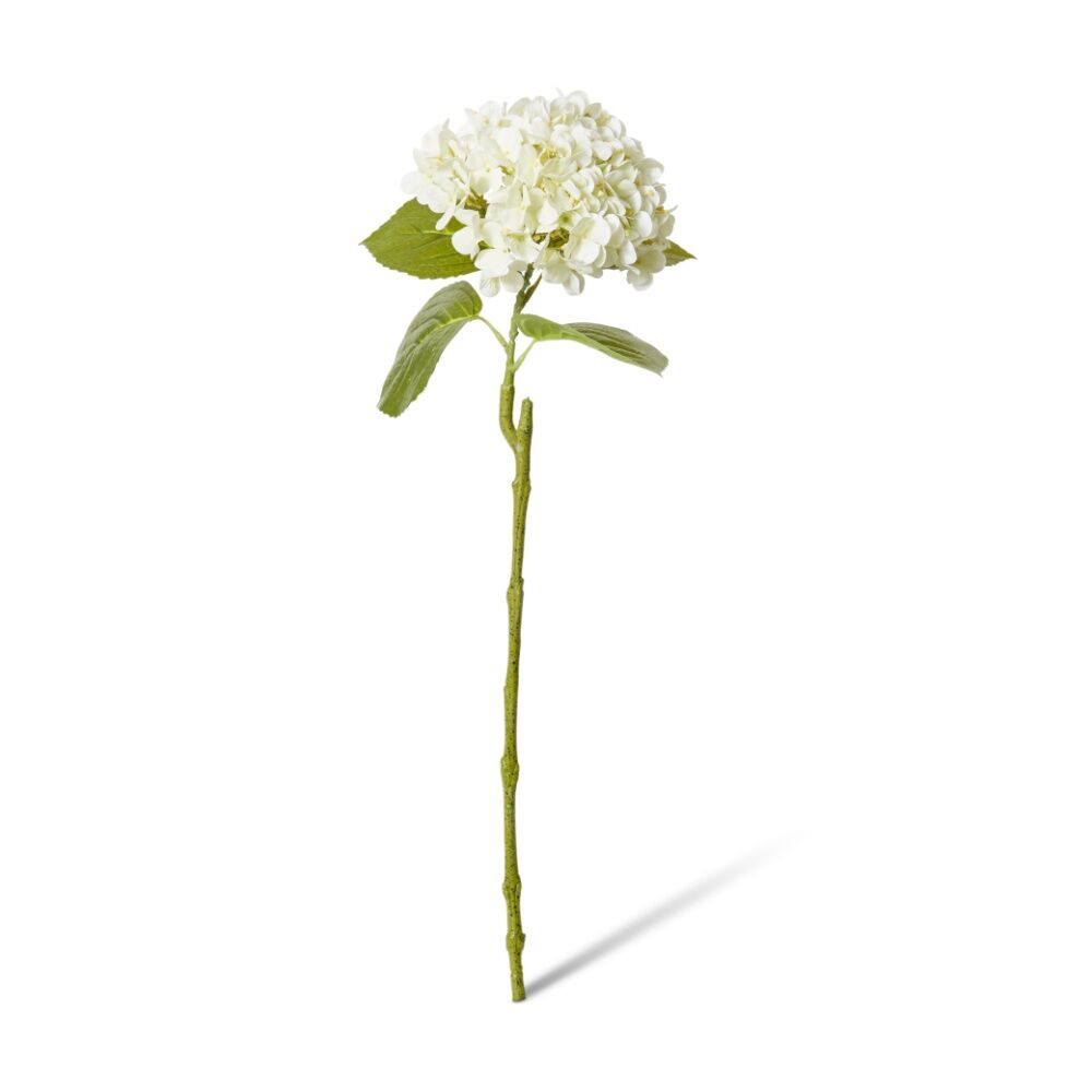 2PK E Style Hydrangea Bloom Stem Artificial Flower White 25x20x60cm