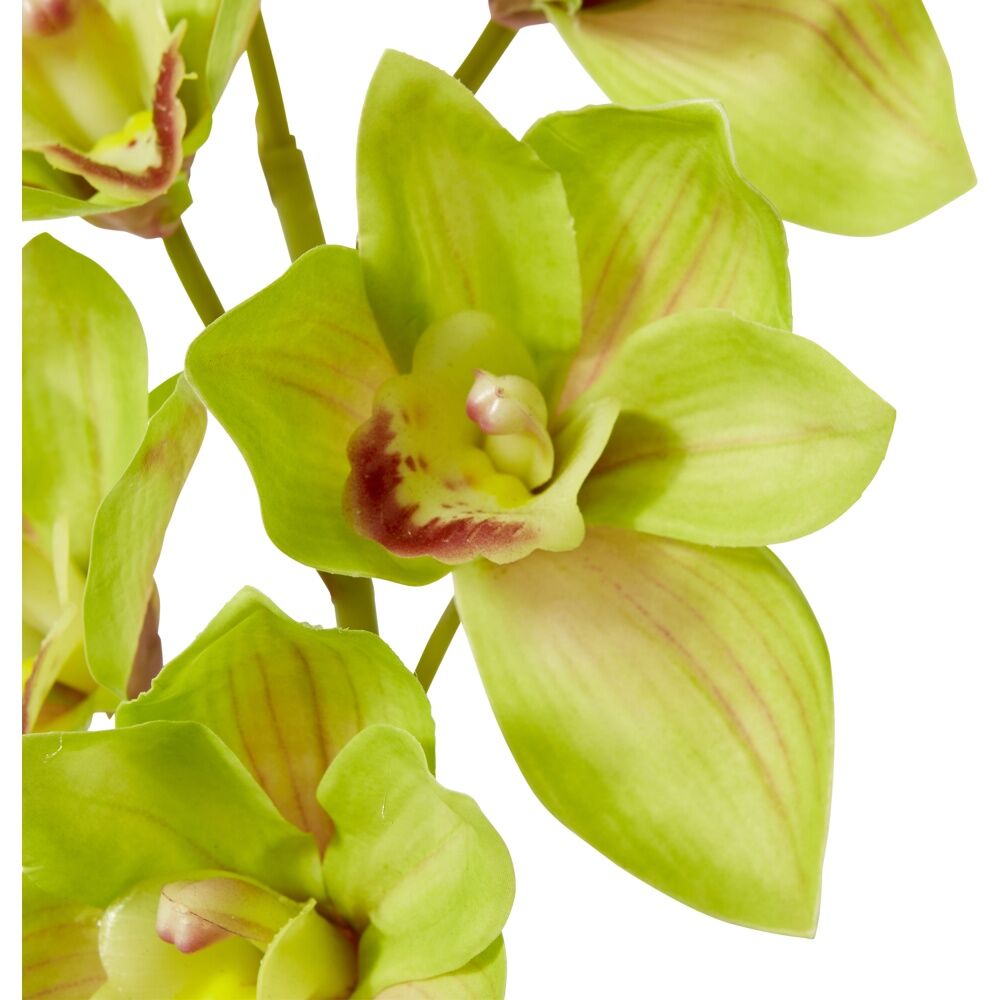 E Style Cymbidium Lush Stem Artificial Flower Green 18x10x58cm