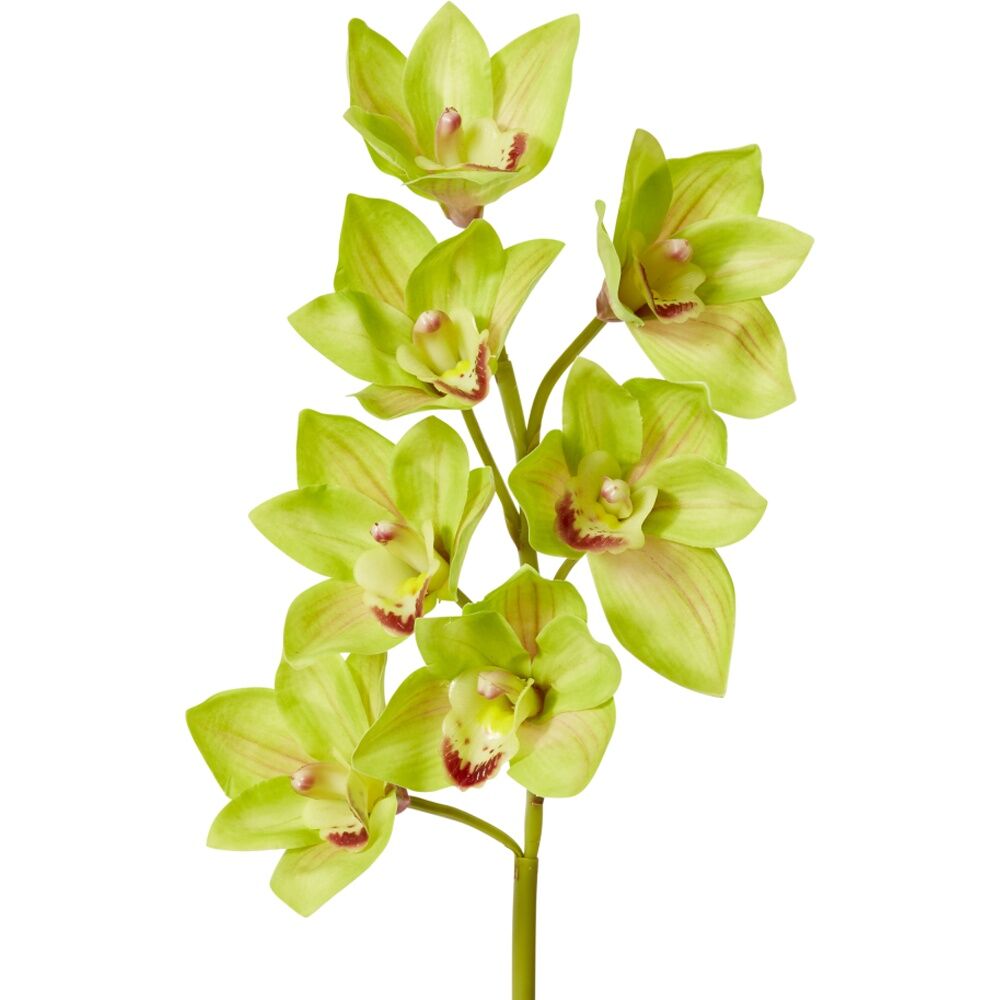 E Style Cymbidium Lush Stem Artificial Flower Green 18x10x58cm