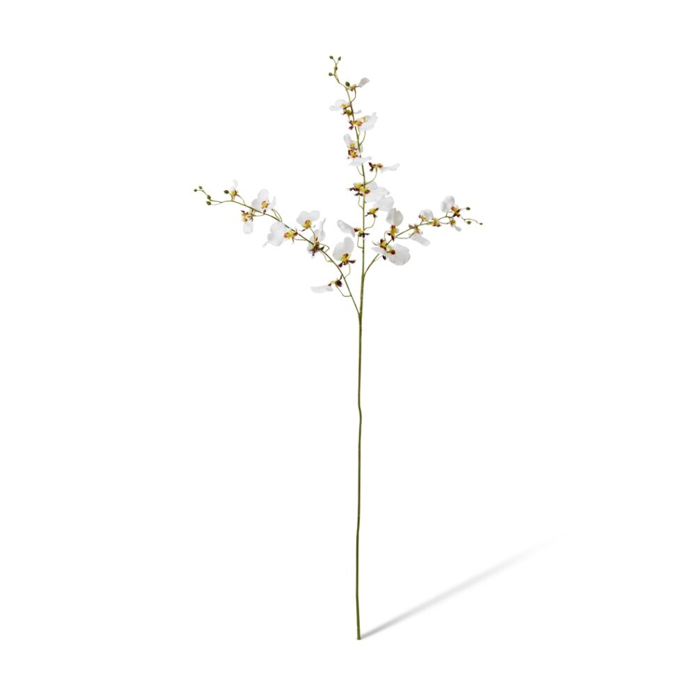 3PK E Style Dancing Orchid Spray Artificial Flower Decoration White 23x10x97cm
