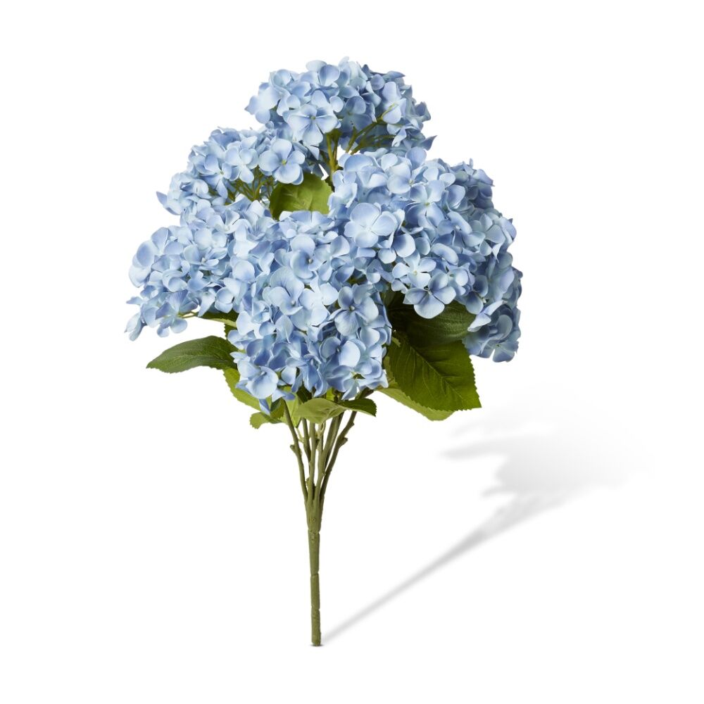 4PK E Style Hydrangea Garden Bush Artificial Flower Decoration Blue 42x42x56cm