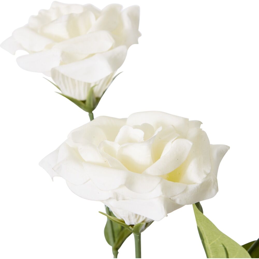 E Style Lisianthus Spray Artificial Flower Stem Decor White 30x15x72cm