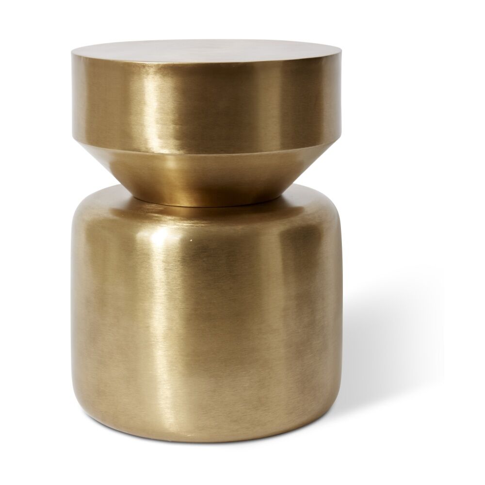 E Style Harley Side Table Home Decor Gold Toned Iron/Black Marble 40x40x51cm