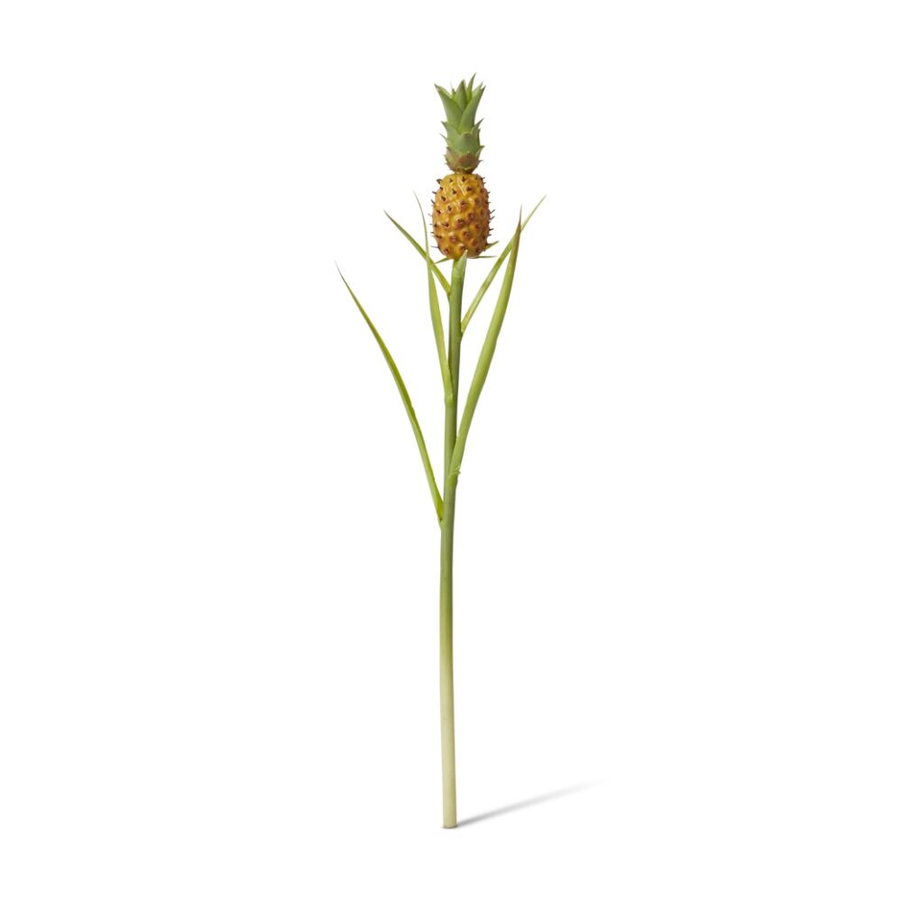 E Style Pineapple Stem Realistic Artificial Fruit Plastic Orange Green 8x8x60cm