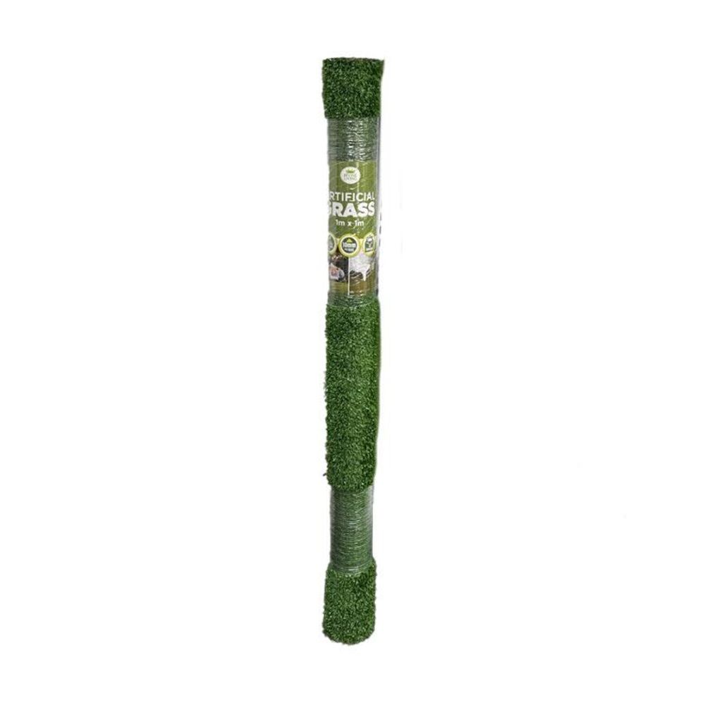 22PK Braz Artificial Grass Turf Mat Lawn 10mm Rolled 1x1m Green