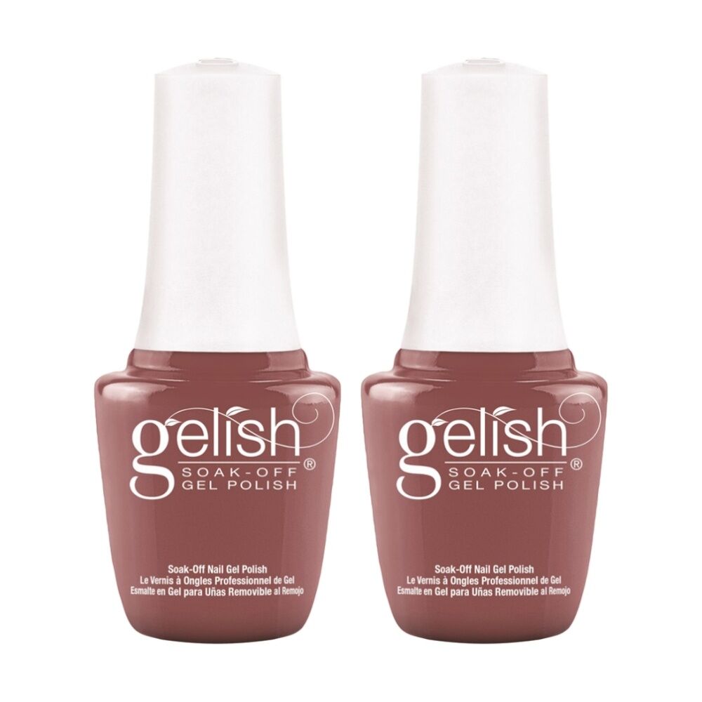 2PK Gelish Mini UV LED Soak Off Gel Nail Polish Colour Mauvy-Mauve 9ml