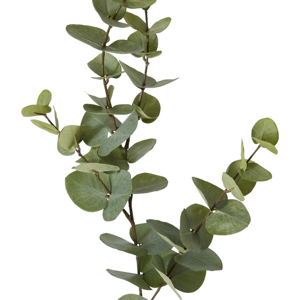 E Style Eucalyptus Dollar Spray Realistic Artificial Flower Grey Green 94cm