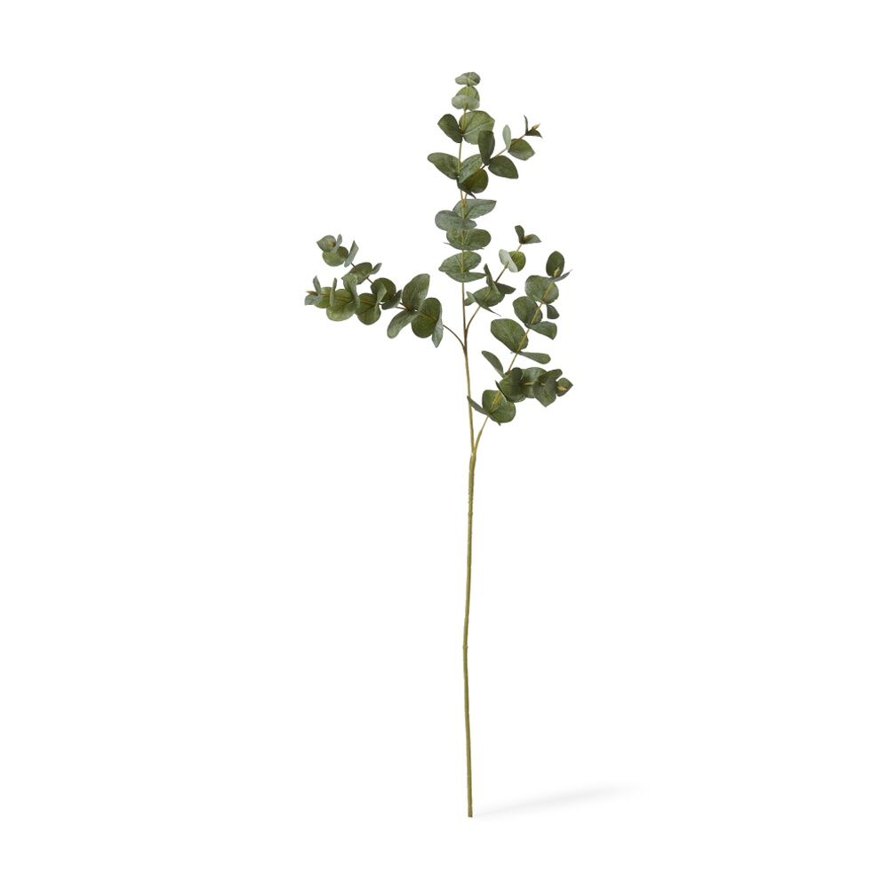 4PK E Style Eucalyptus Spray Realistic Artificial Flower Grey Green 28x4x97cm