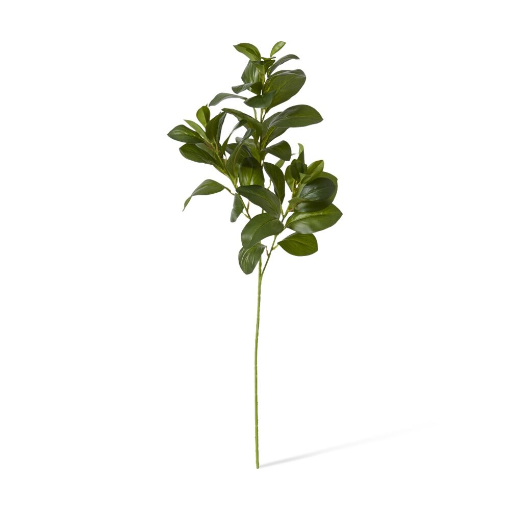 2PK E Style Lush Leaf Spray Realistic Artificial Flower Plastic Green 75cm