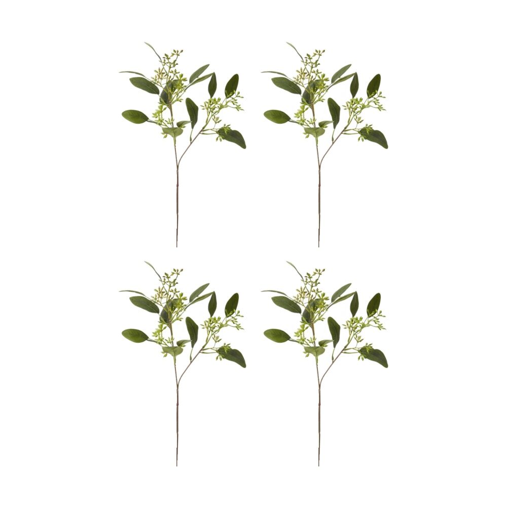 4PK E Style Eucy Seeding Spray Realistic Artificial Flower Plastic Green 48cm