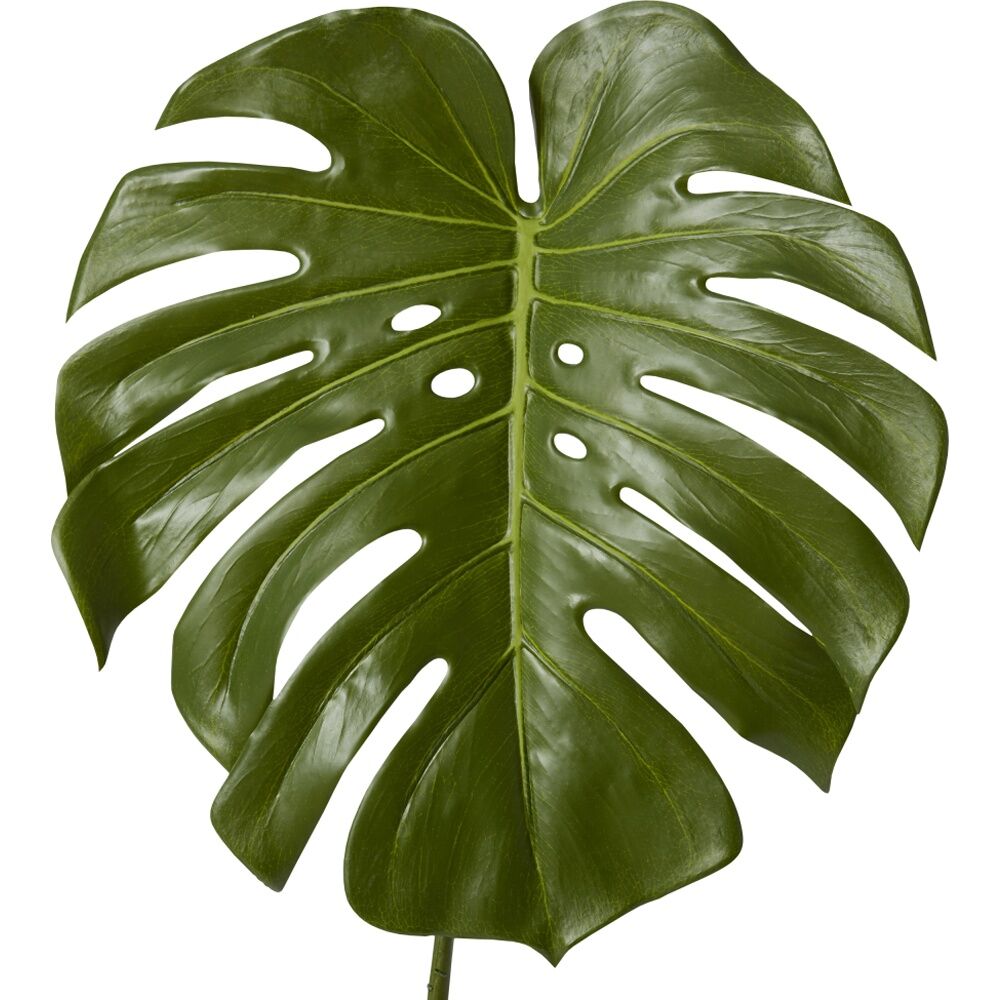 2PK E Style Monstera Leaf Realistic Artificial Flower Plastic Green 35x32x60cm