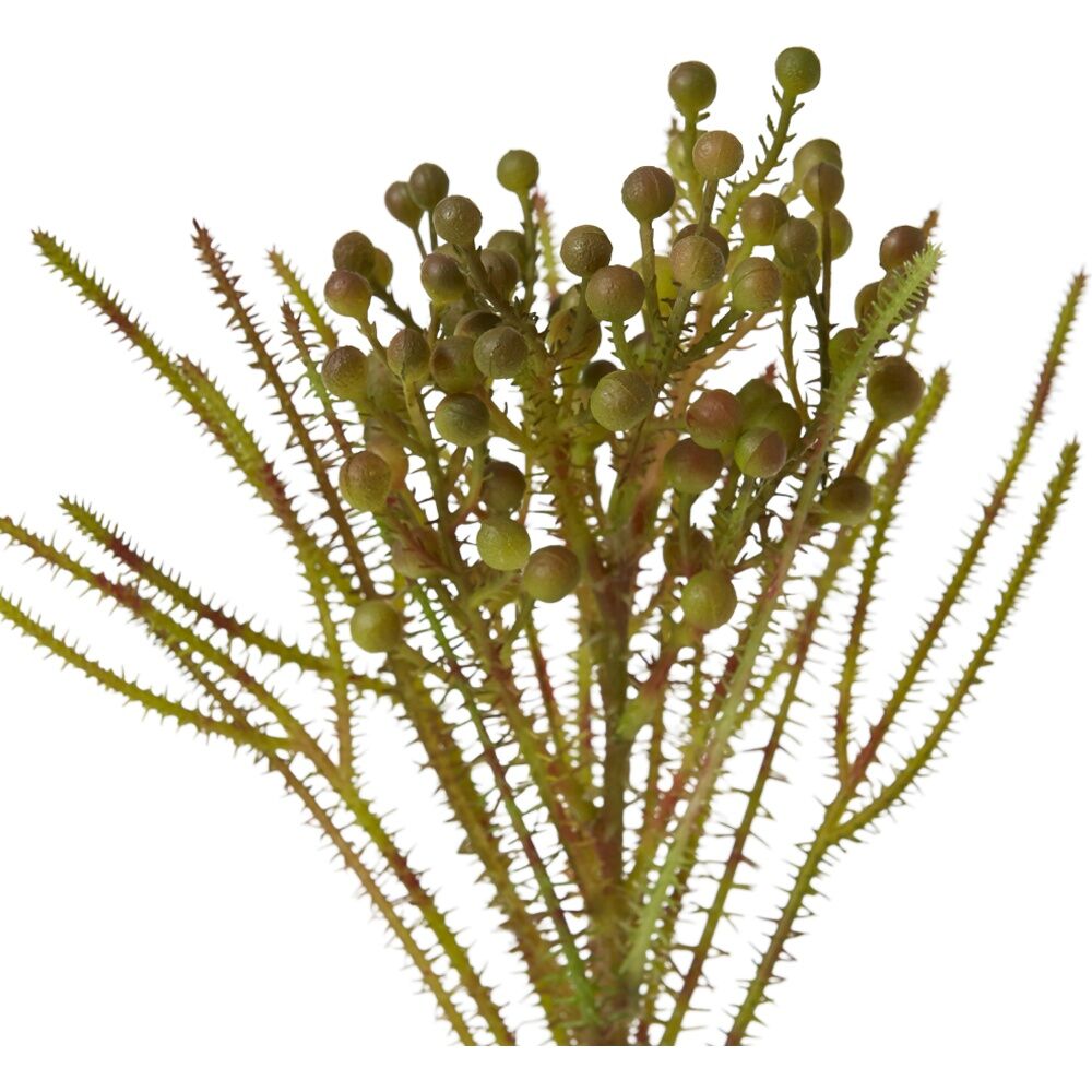 2PK E Style Berzelia Spray Realistic Artificial Flower Plastic Green 13x5x46cm
