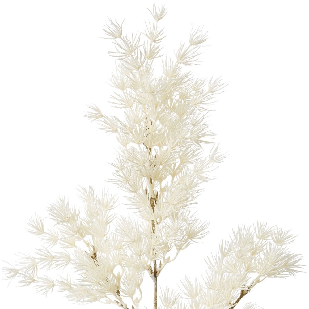E Style Asparagus Leaf Spray Realistic Artificial Flower White 18x8x74cm