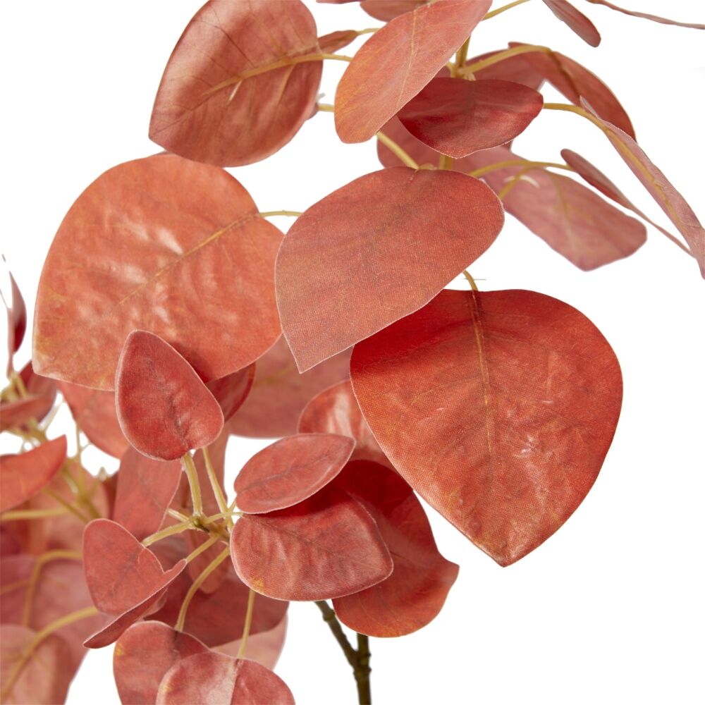 4PK E Style Smoke Leaf Branch Realistic Artificial Flower Red 32x30x103cm
