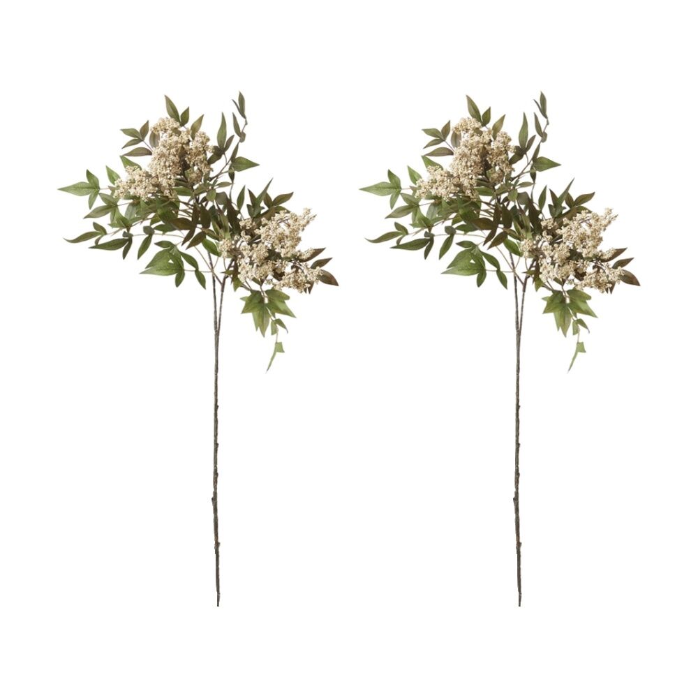 2PK E Style Pepper Berry Spray Realistic Artificial Flower Cream 50x30x94cm