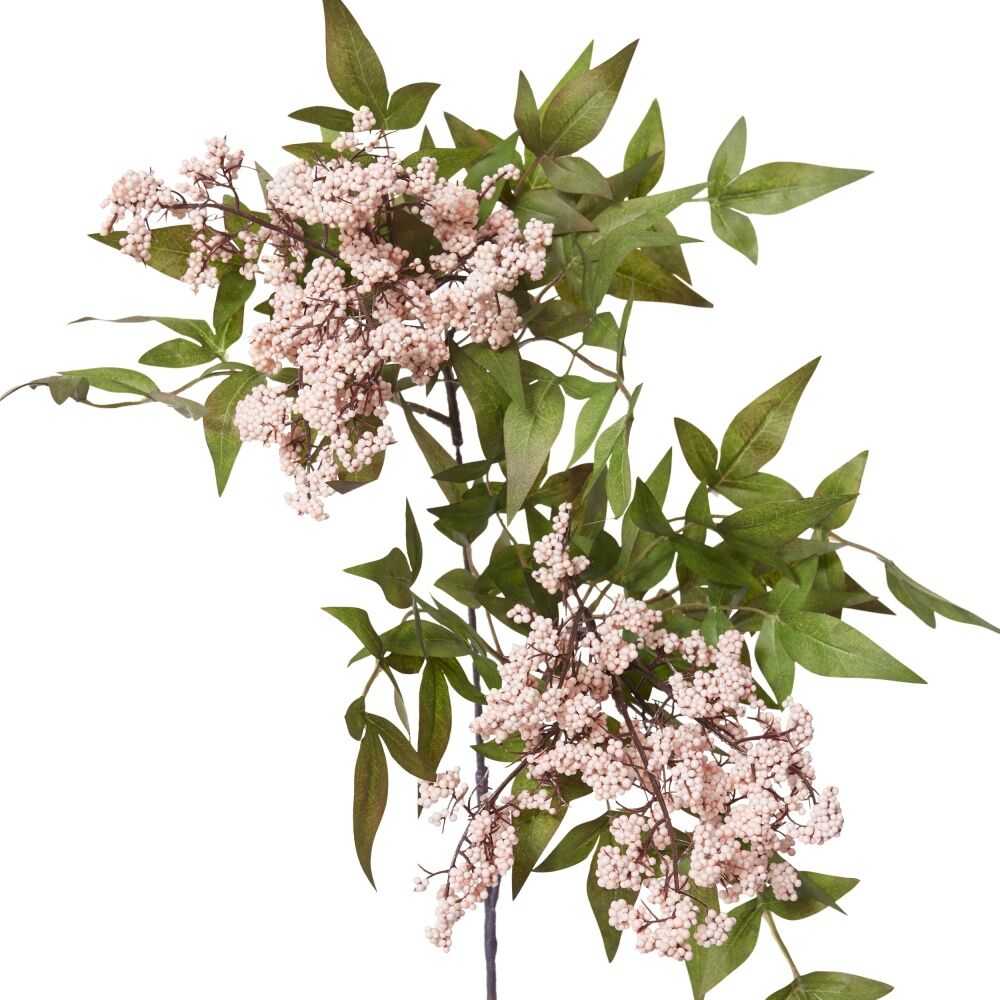 2PK E Style Pepper Berry Spray Realistic Artificial Flower Pink 50x30x94cm