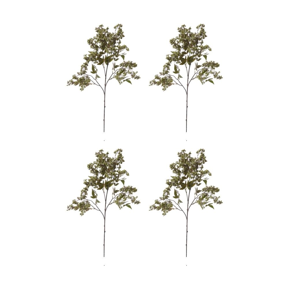 4PK E Style Pepper Berry Spray Realistic Artificial Flower Green 45x24x110cm