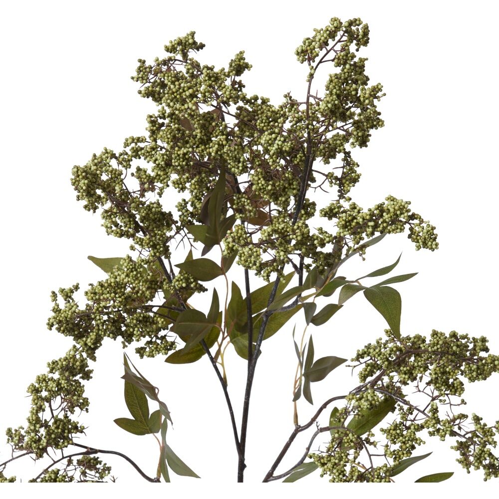 4PK E Style Pepper Berry Spray Realistic Artificial Flower Green 45x24x110cm