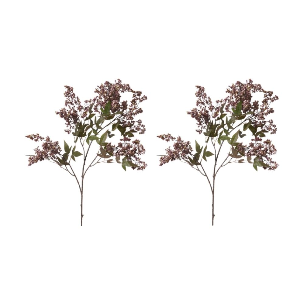 2PK E Style Pepper Berry Spray Realistic Artificial Flower Mauve 45x24x110cm
