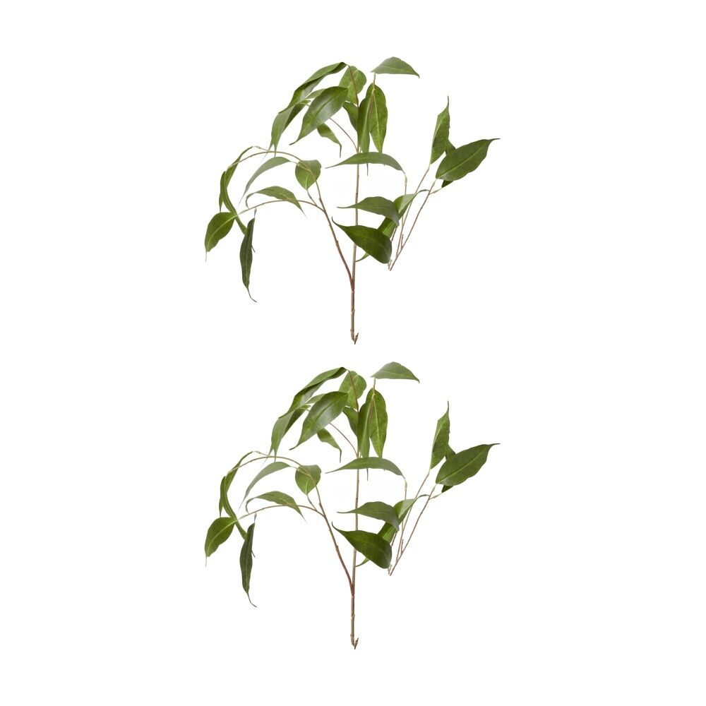 2PK E Style Eucalyptus Leaf Spray Realistic Artificial Flower Green 46x34x91cm