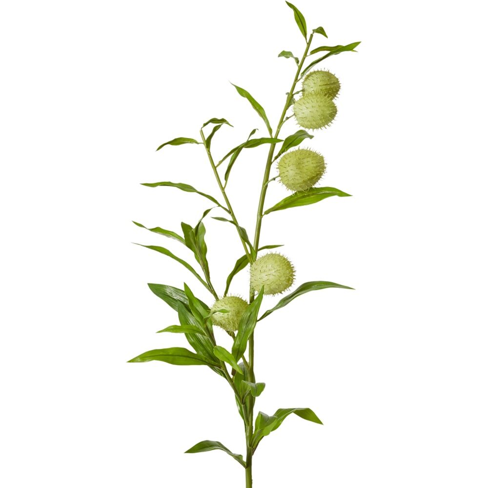 E Style Milk Weed Leaf Stem Realistic Artificial Flower Green 22x26x114cm