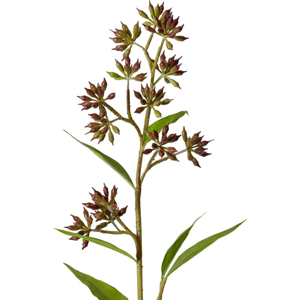 E Style Eucalyptus Jarrah Seed Spray Realistic Artificial Flower Burgundy