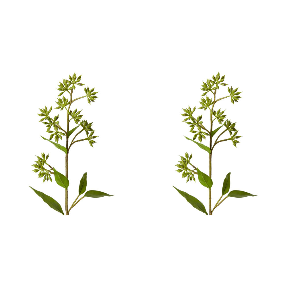 2PK E Style Eucalyptus Jarrah Seed Spray Realistic Artificial Flower Green 74cm